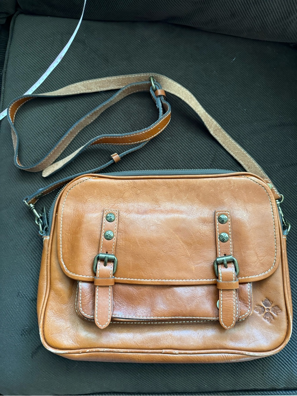 Patricia Nash Brown Leather Crossbody Bag